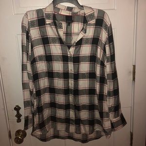 Talbots button down/flannel holiday print